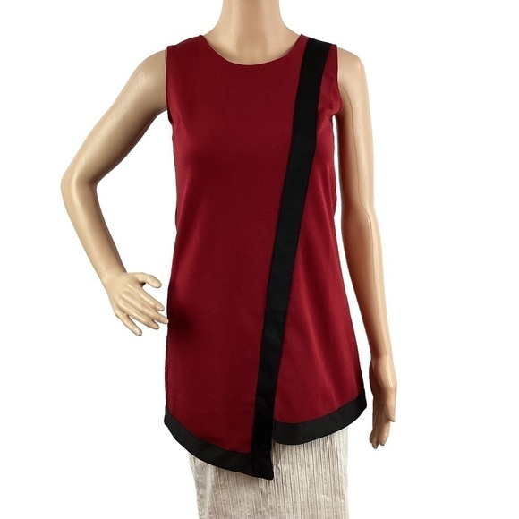 Zara Basic Top Size M Red Sleeveless - Picture 1 of 6
